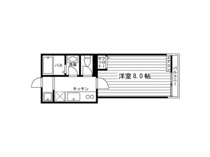 フラッティ盧山寺千本(ワンルーム/3階)の間取り写真