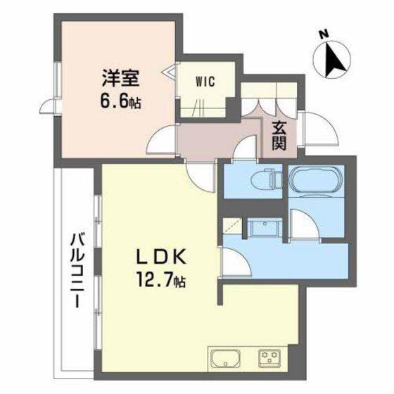 ソピア祇園(1LDK/2階)の間取り写真