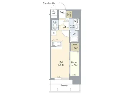 エスリード名古屋STATION ノース(1LDK/10階)の間取り写真