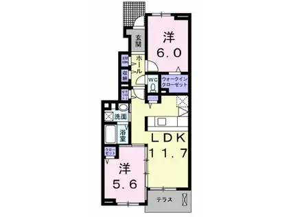 メゾン ド PRE(2LDK/1階)の間取り写真