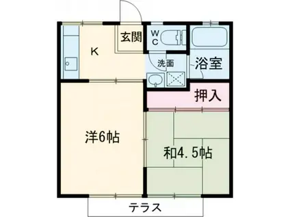 パナハイツ大谷(2K/1階)の間取り写真