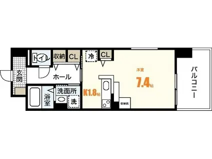 SUNFLOWER(1K/1階)の間取り写真