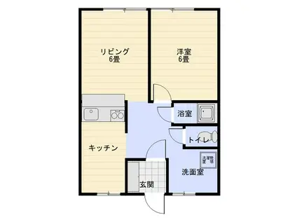 レジデンス羊蹄(1DK/1階)の間取り写真