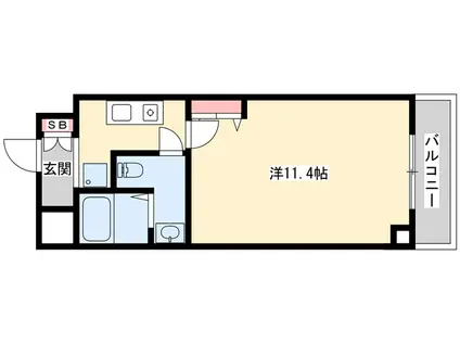 CAPITAL.I姫路(1K/5階)の間取り写真