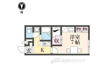 レオパレスGS2(1K/1階)の間取り写真