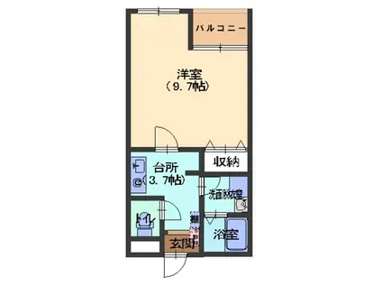 フォレストガーデン(1K/2階)の間取り写真