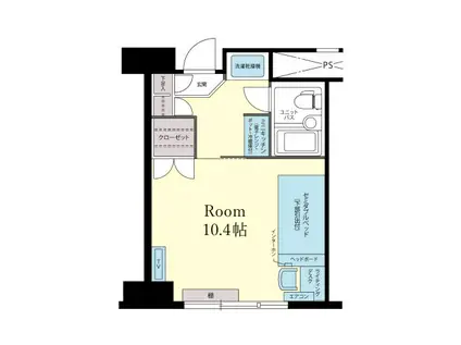 アルファコンフォート新潟(1K/6階)の間取り写真