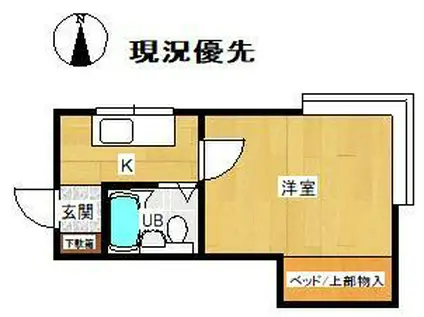 ティーダN・Y(1K/2階)の間取り写真