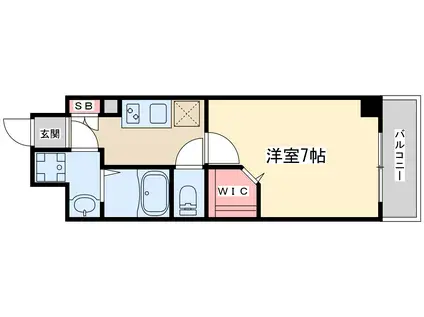 ジェイブライト梅田北(1K/2階)の間取り写真