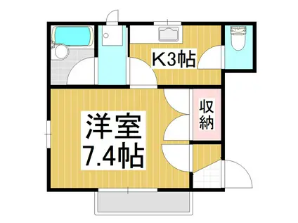 メゾンアプリコット(1K/1階)の間取り写真