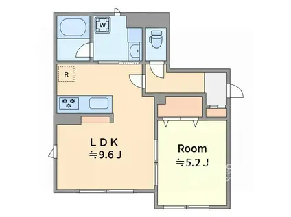 ARROWS(1LDK/1階)の間取り写真