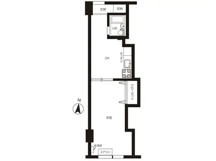 プラザ・ローヤル5(1DK/6階)の間取り写真