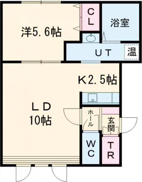 シンフォニー東光(1LDK/1階)の間取り写真