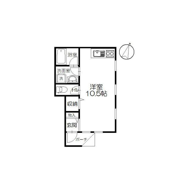 CASA MODERNO(ワンルーム/1階)の間取り写真