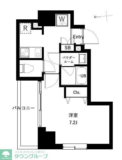 アーバンパーク綾瀬III(1K/8階)の間取り写真