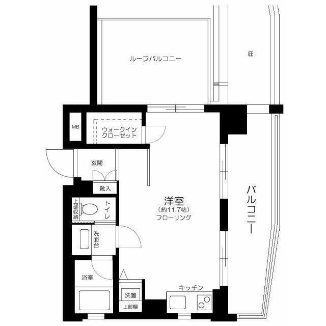 ダイナシティ方南町(ワンルーム/6階)の間取り写真