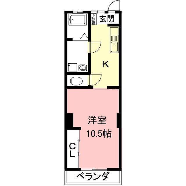 大野ビル(1K/3階)の間取り写真