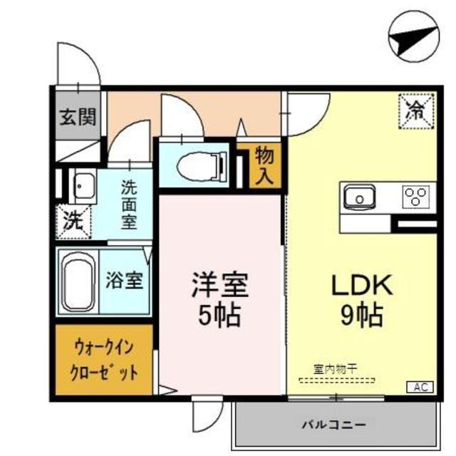 光レジデンス A棟(1LDK/3階)の間取り写真