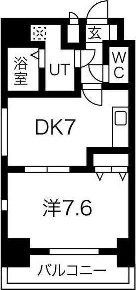 BLUE BEE桜川駅前(1DK/10階)の間取り写真