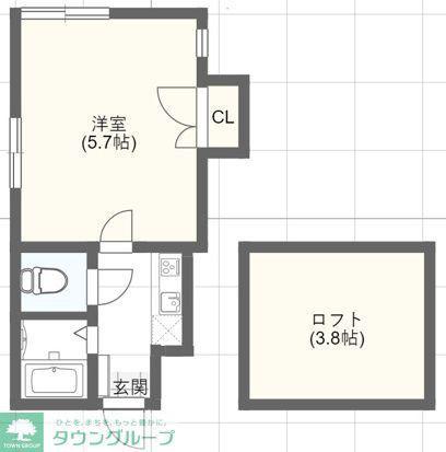 FOREST(1K/2階)の間取り写真