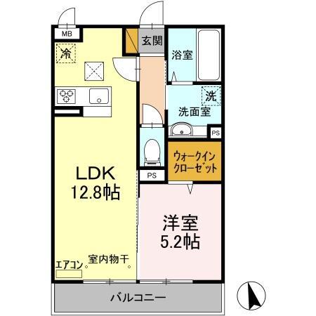 スマイリア西船(1LDK/1階)の間取り写真