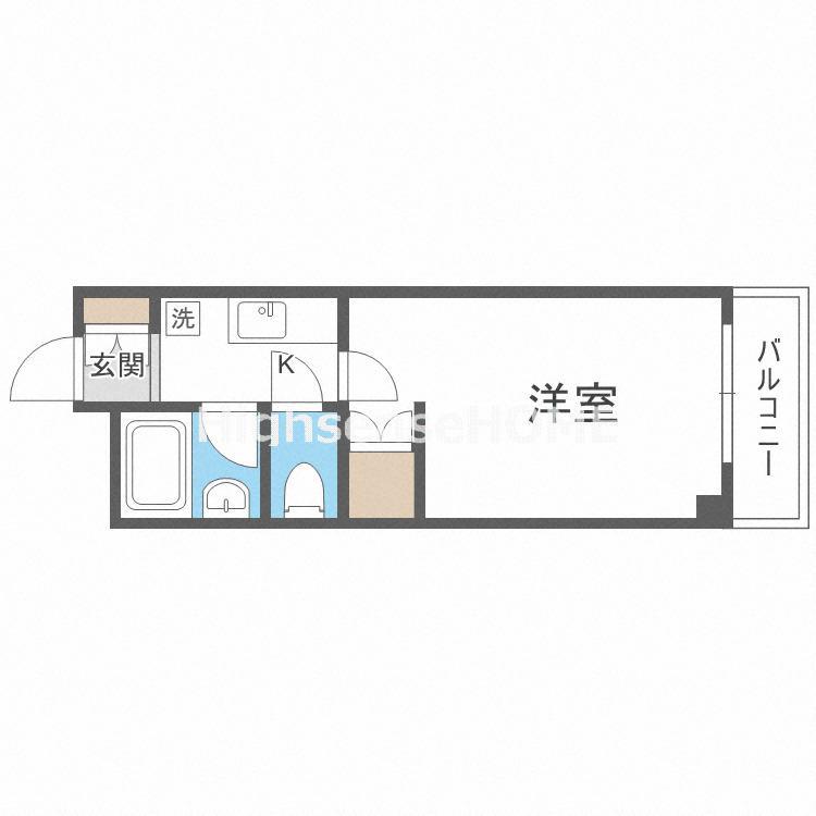 GREEN VILLA森小路(1K/2階)の間取り写真