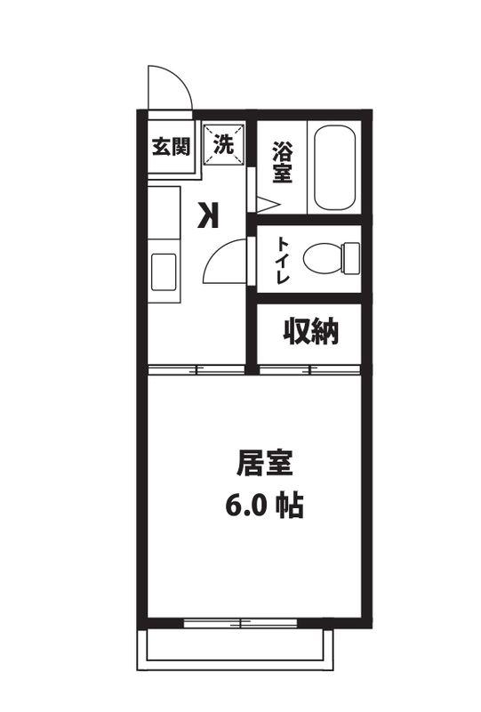 メゾン文京(1K/2階)の間取り写真