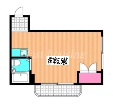スカイコート小金井(ワンルーム/4階)の間取り写真