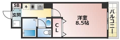Mプラザ布施弐番館(1K/7階)の間取り写真