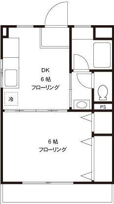 クリエイションハウス(1DK/2階)の間取り写真