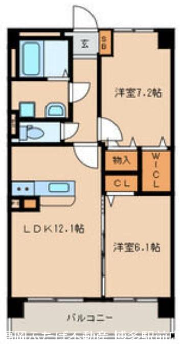 パークスタイル伊都(2LDK/5階)の間取り写真