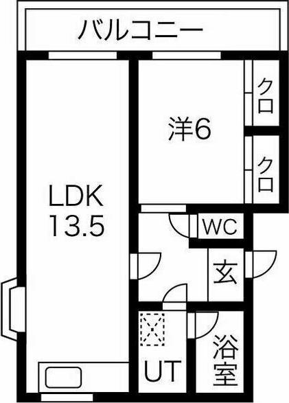 シェリールA(1LDK/2階)の間取り写真