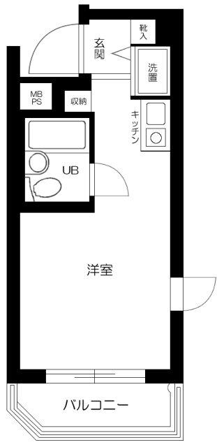 ミリオンコート池上(ワンルーム/3階)の間取り写真
