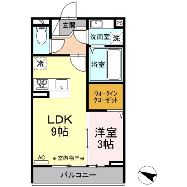 グラーツ(1LDK/3階)の間取り写真