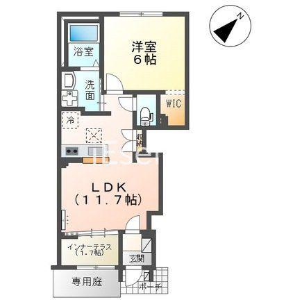 NEXUSII(1LDK/1階)の間取り写真