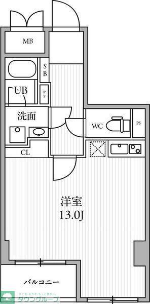 THE PALMS三鷹I(ワンルーム/3階)の間取り写真