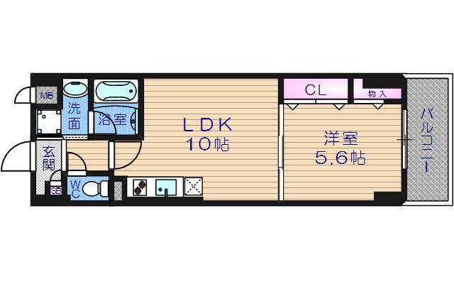 ノーザングレイス(1LDK/5階)の間取り写真