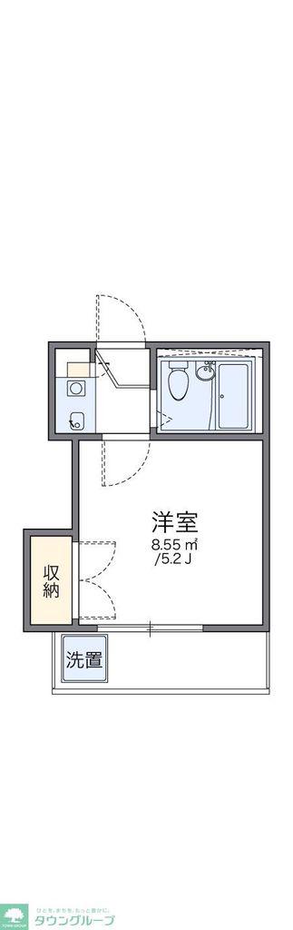 レオパレス上北沢(1K/2階)の間取り写真