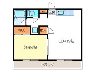 ラビットハウスフレンズ(1LDK/1階)の間取り写真
