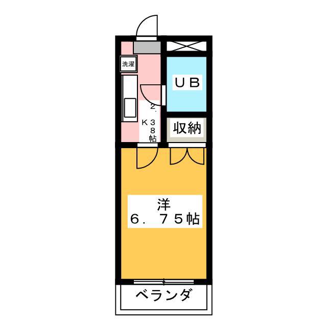 熊谷ビル(1K/3階)の間取り写真