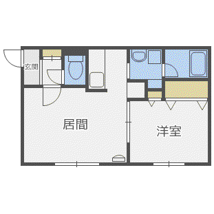 MUSE・N24(1LDK/2階)の間取り写真
