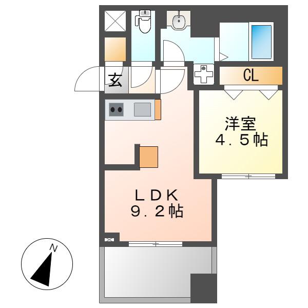 シトラスガーデン(1LDK/2階)の間取り写真