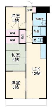 メゾン落合(3LDK/1階)の間取り写真