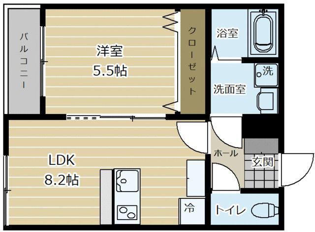 LMA HOUSEII(1LDK/1階)の間取り写真