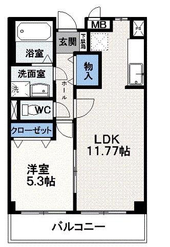 フリッシュIII(1LDK/3階)の間取り写真