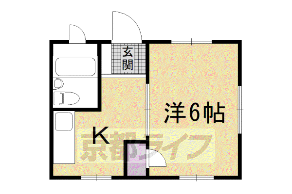 メゾン島原(1K/1階)の間取り写真