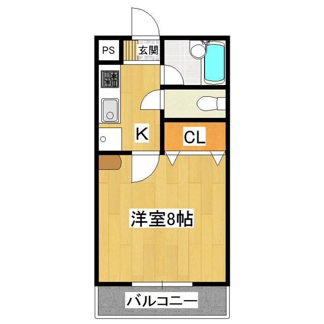RCA-I(1K/1階)の間取り写真