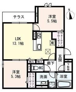 ロイジェント住之江公園(2LDK/3階)の間取り写真