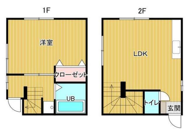 コーポホサカ(1LDK/1階)の間取り写真