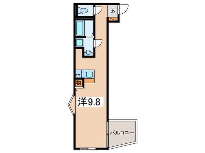 MELDIA原当麻II(ワンルーム/3階)の間取り写真